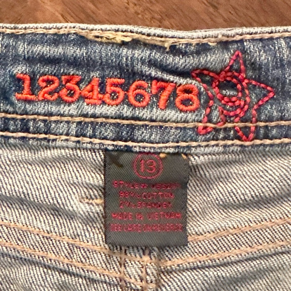 123456789 Brand Y2K Denim Mini Skirt Size 13 - Picture 5 of 6